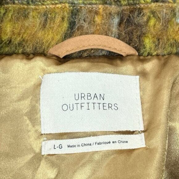 URBAN‎ OUTFITTERS Harlow Plaid Oversized Shirt Jacket Shacket Fully Lined Size L - Picture 10 of 12